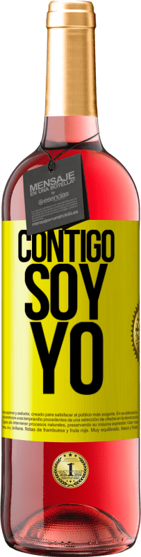 29,95 € | Vino Rosado Edición ROSÉ Contigo soy yo Etiqueta Amarilla. Etiqueta personalizable Vino joven Cosecha 2023 Tempranillo