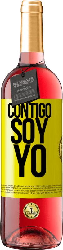 29,95 € | Vino Rosado Edición ROSÉ Contigo soy yo Etiqueta Amarilla. Etiqueta personalizable Vino joven Cosecha 2024 Tempranillo