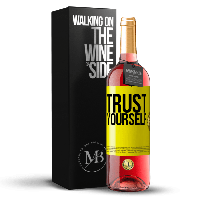 29,95 € Free Shipping | Rosé Wine ROSÉ Edition Trust yourself Yellow Label. Customizable label Young wine Harvest 2023 Tempranillo