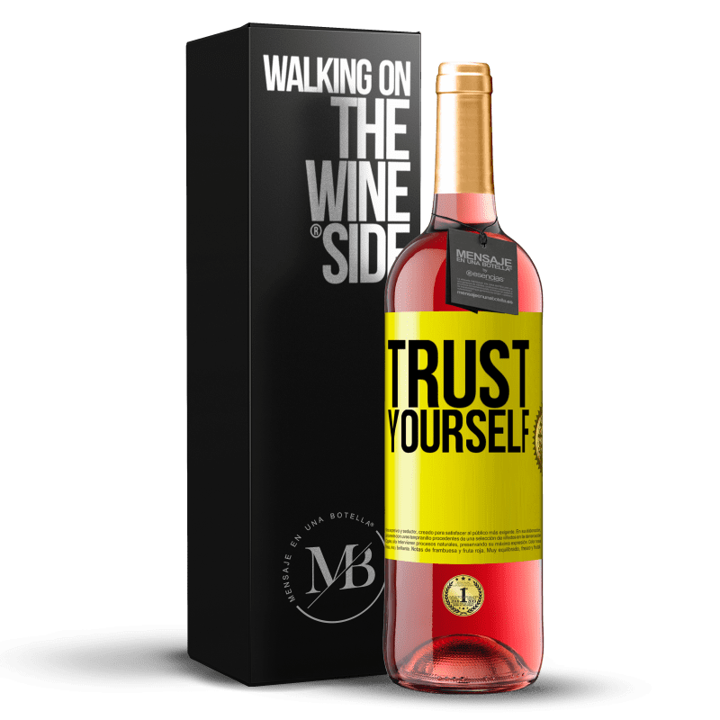 29,95 € Free Shipping | Rosé Wine ROSÉ Edition Trust yourself Yellow Label. Customizable label Young wine Harvest 2024 Tempranillo