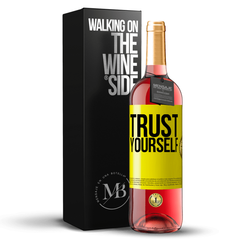 29,95 € Free Shipping | Rosé Wine ROSÉ Edition Trust yourself Yellow Label. Customizable label Young wine Harvest 2025 Tempranillo