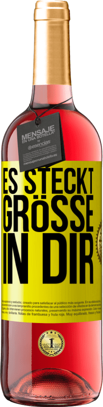 29,95 € | Roséwein ROSÉ Ausgabe Es steckt Größe in dir Gelbes Etikett. Anpassbares Etikett Junger Wein Ernte 2023 Tempranillo