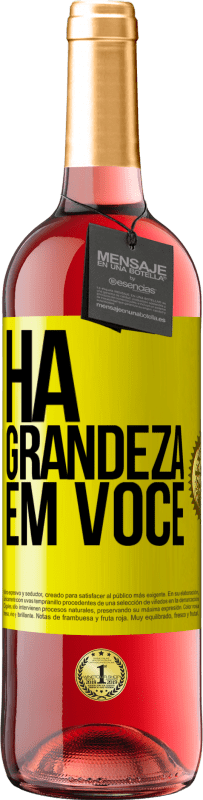 29,95 € | Vinho rosé Edição ROSÉ Há grandeza em você Etiqueta Amarela. Etiqueta personalizável Vinho jovem Colheita 2023 Tempranillo