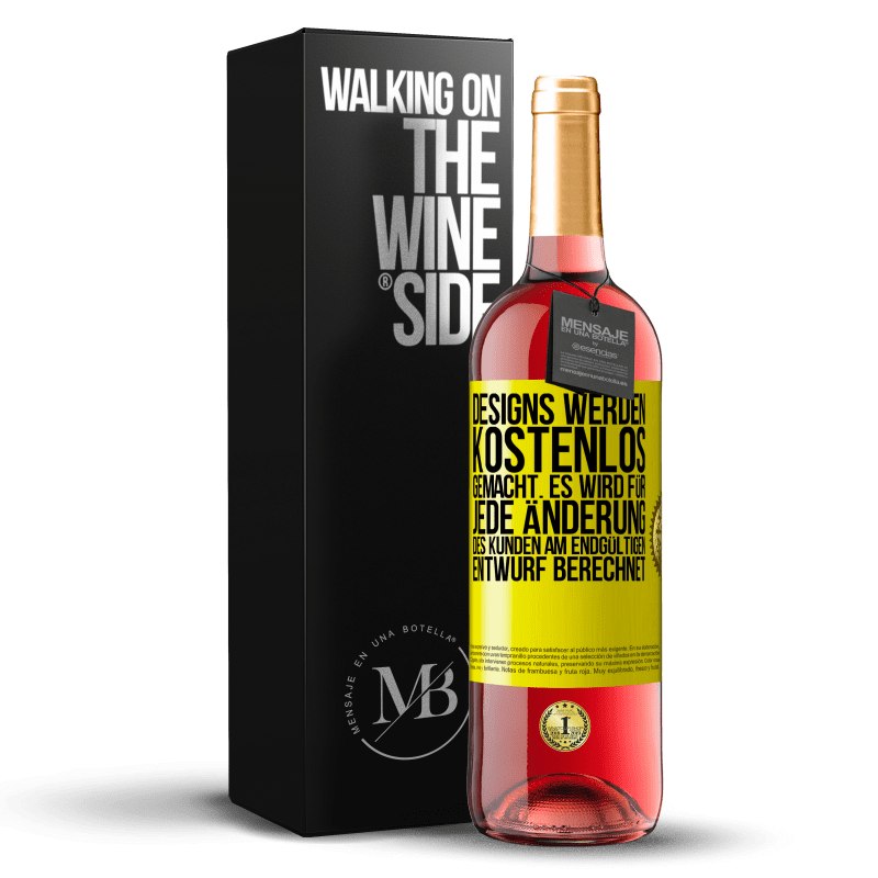 29,95 € Kostenloser Versand | Roséwein ROSÉ Ausgabe Designs werden kostenlos gemacht. Es wird für jede Änderung des Kunden am endgültigen Entwurf berechnet Gelbes Etikett. Anpassbares Etikett Junger Wein Ernte 2025 Tempranillo