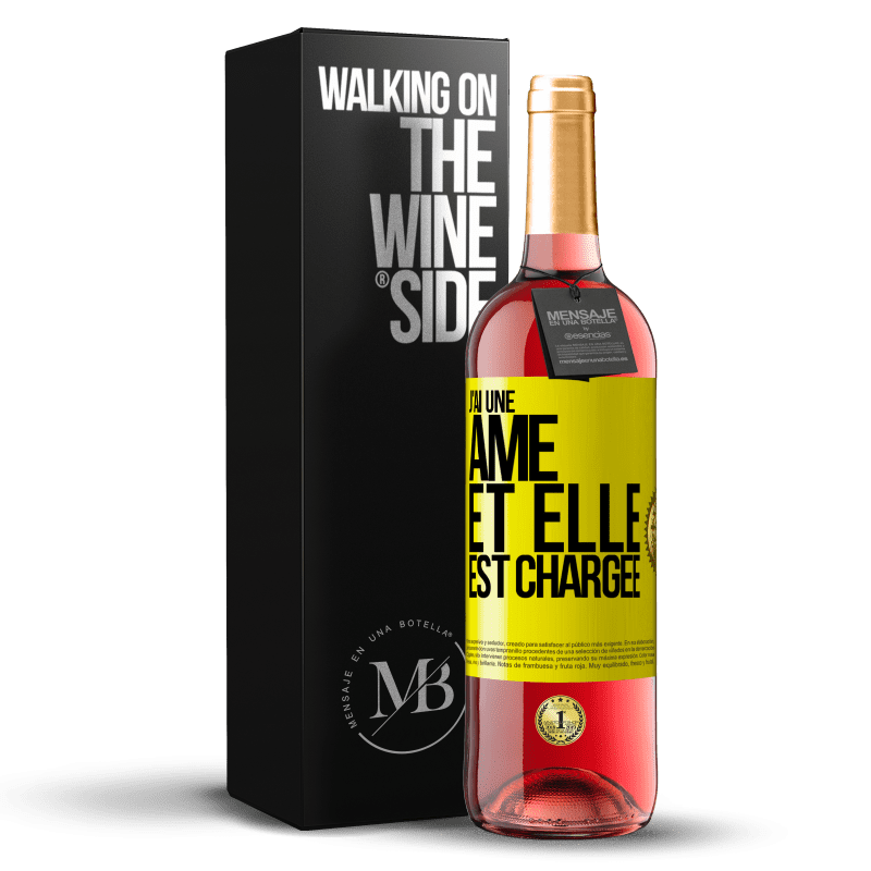 29,95 € Envoi gratuit | Vin rosé Édition ROSÉ J'ai une âme et elle est chargée Étiquette Jaune. Étiquette personnalisable Vin jeune Récolte 2023 Tempranillo