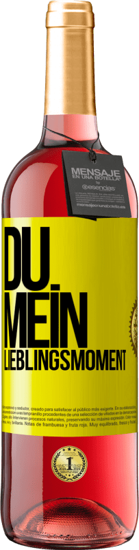 29,95 € Kostenloser Versand | Roséwein ROSÉ Ausgabe Du. Mein Lieblingsmoment Gelbes Etikett. Anpassbares Etikett Junger Wein Ernte 2025 Tempranillo