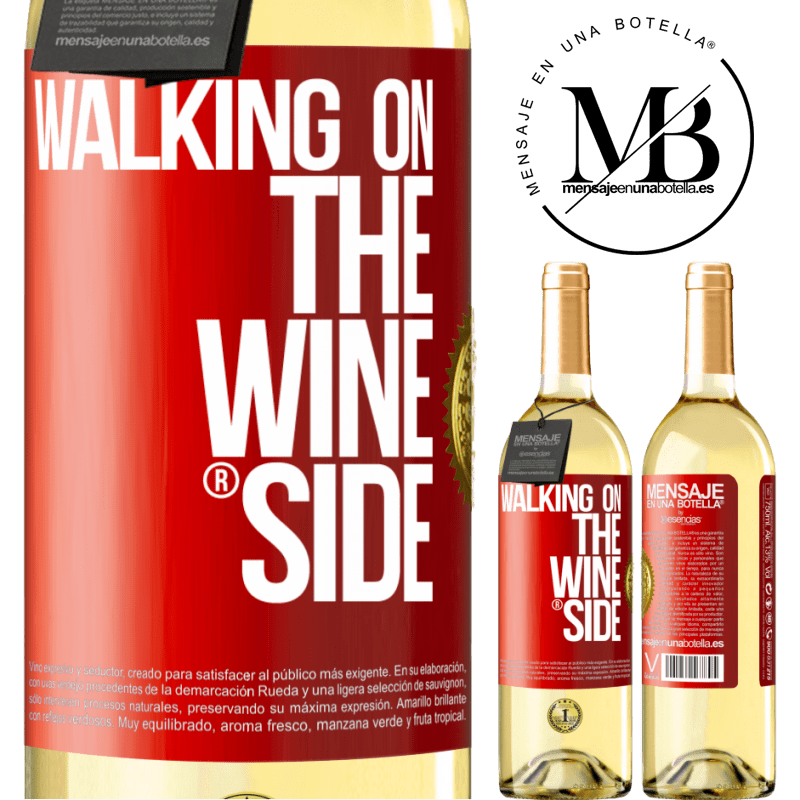 29,95 € 送料無料 | 白ワイン WHITEエディション Walking on the Wine Side® 赤いタグ. カスタマイズ可能なラベル 若いワイン 収穫 2023 Verdejo