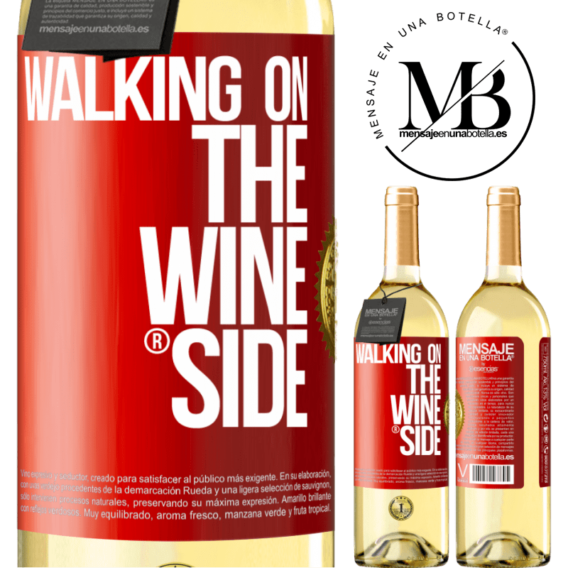 29,95 € 送料無料 | 白ワイン WHITEエディション Walking on the Wine Side® 赤いタグ. カスタマイズ可能なラベル 若いワイン 収穫 2024 Verdejo