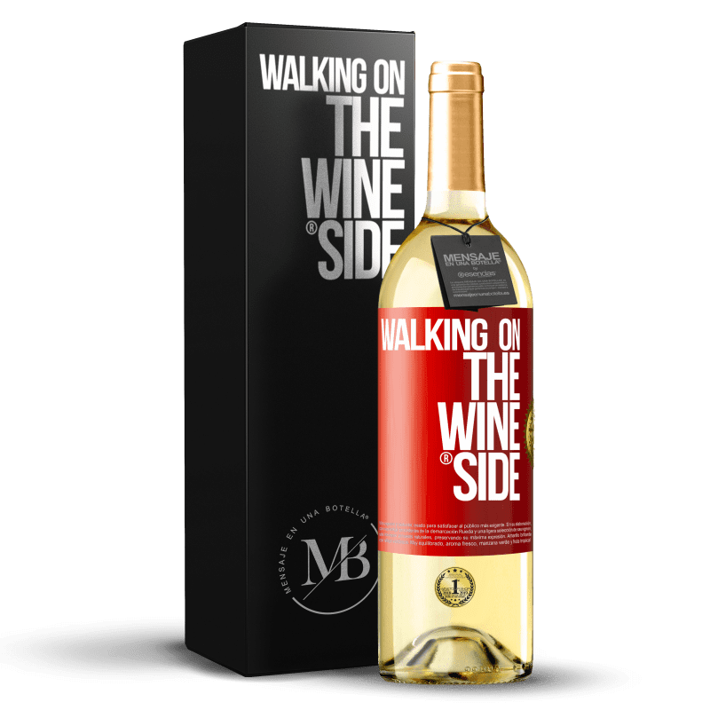 29,95 € Бесплатная доставка | Белое вино Издание WHITE Walking on the Wine Side® Красная метка. Настраиваемая этикетка Молодое вино Урожай 2024 Verdejo