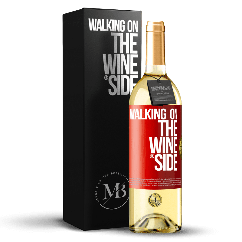 29,95 € 送料無料 | 白ワイン WHITEエディション Walking on the Wine Side® 赤いタグ. カスタマイズ可能なラベル 若いワイン 収穫 2025 Verdejo
