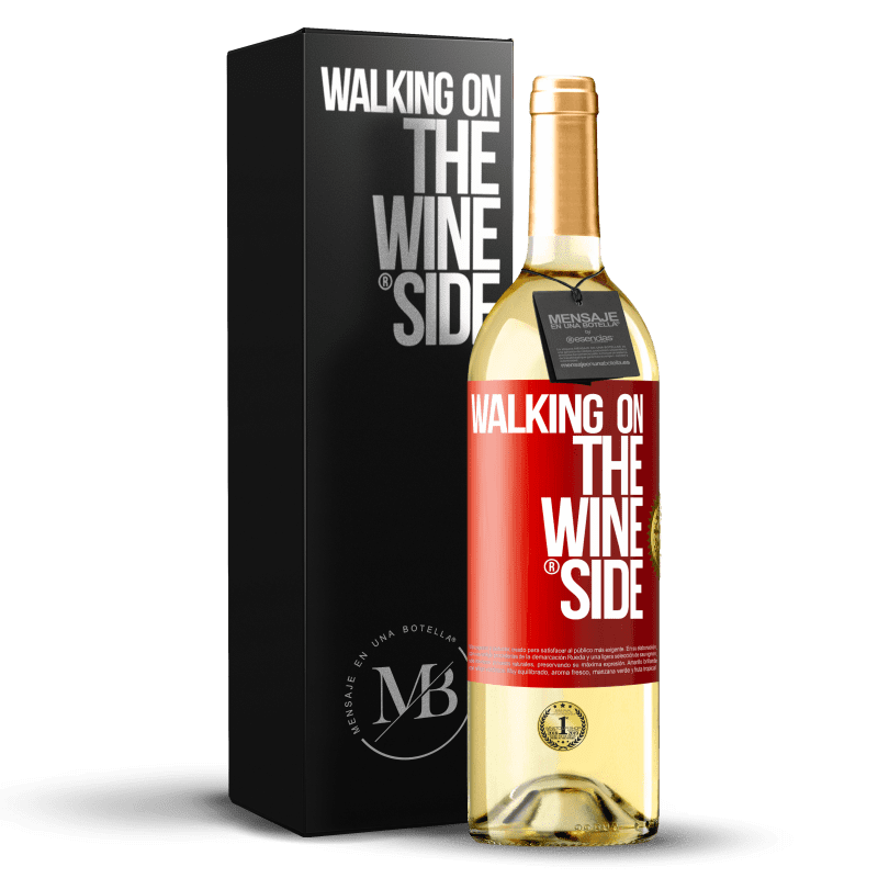 29,95 € Free Shipping | White Wine WHITE Edition Walking on the Wine Side® Red Label. Customizable label Young wine Harvest 2023 Verdejo