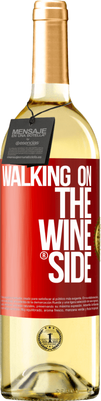 29,95 € | Vin blanc Édition WHITE Walking on the Wine Side® Étiquette Rouge. Étiquette personnalisable Vin jeune Récolte 2023 Verdejo