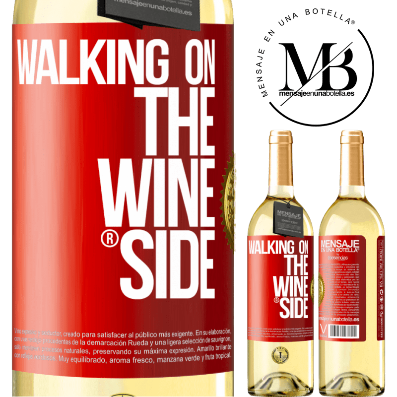29,95 € Envoi gratuit | Vin blanc Édition WHITE Walking on the Wine Side® Étiquette Rouge. Étiquette personnalisable Vin jeune Récolte 2022 Verdejo