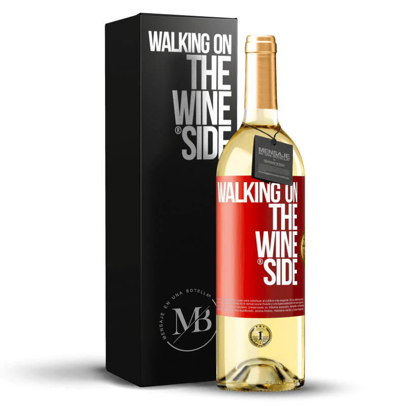 29,95 € Envío gratis | Vino Blanco Edición WHITE Walking on the Wine Side® Etiqueta Roja. Etiqueta personalizable Vino joven Cosecha 2023 Verdejo