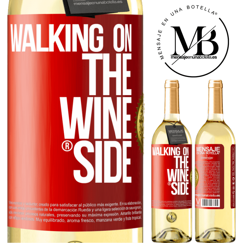 29,95 € Kostenloser Versand | Weißwein WHITE Ausgabe Walking on the Wine Side® Rote Markierung. Anpassbares Etikett Junger Wein Ernte 2024 Verdejo