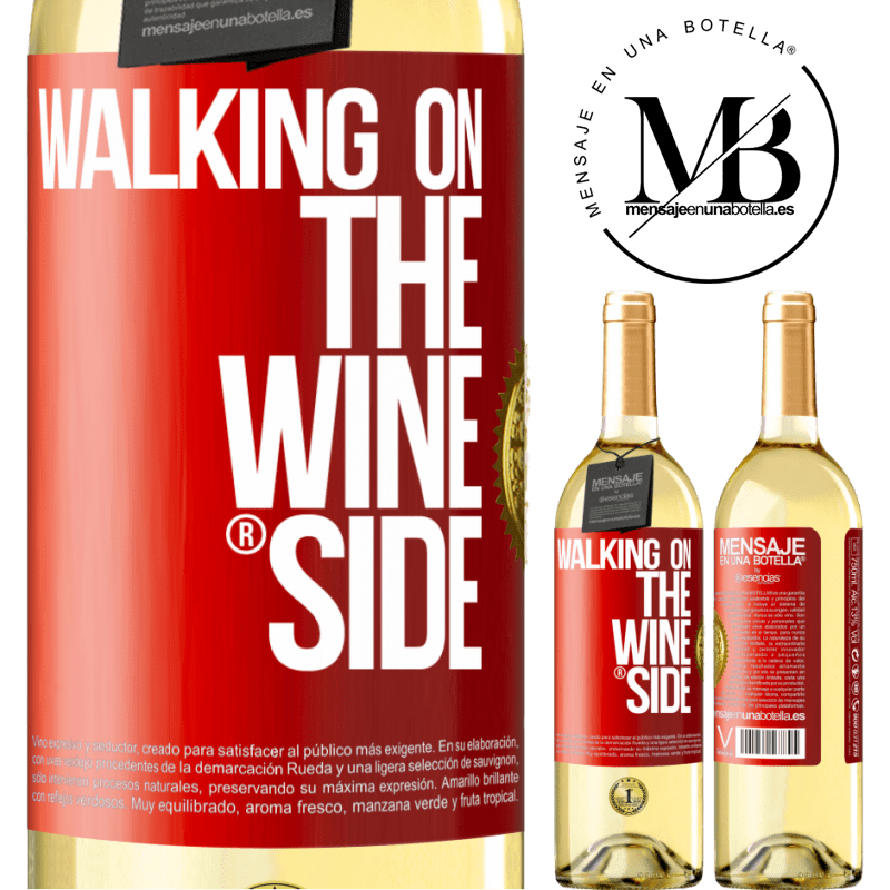 29,95 € Spedizione Gratuita | Vino bianco Edizione WHITE Walking on the Wine Side® Etichetta Rossa. Etichetta personalizzabile Vino giovane Raccogliere 2024 Verdejo