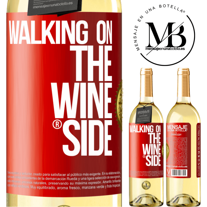 29,95 € Spedizione Gratuita | Vino bianco Edizione WHITE Walking on the Wine Side® Etichetta Rossa. Etichetta personalizzabile Vino giovane Raccogliere 2025 Verdejo
