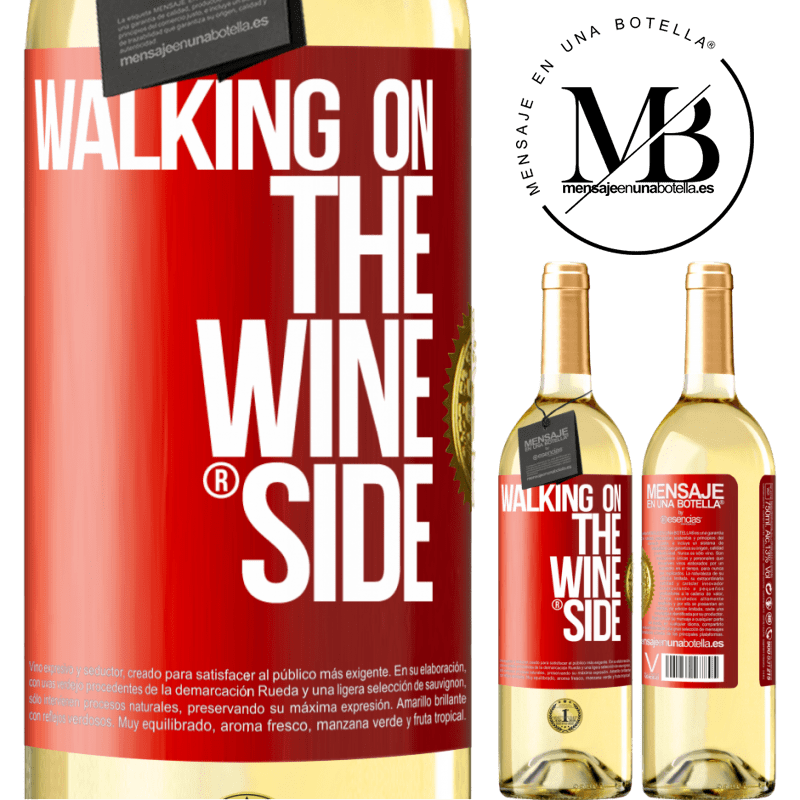 29,95 € Envio grátis | Vinho branco Edição WHITE Walking on the Wine Side® Etiqueta Vermelha. Etiqueta personalizável Vinho jovem Colheita 2023 Verdejo