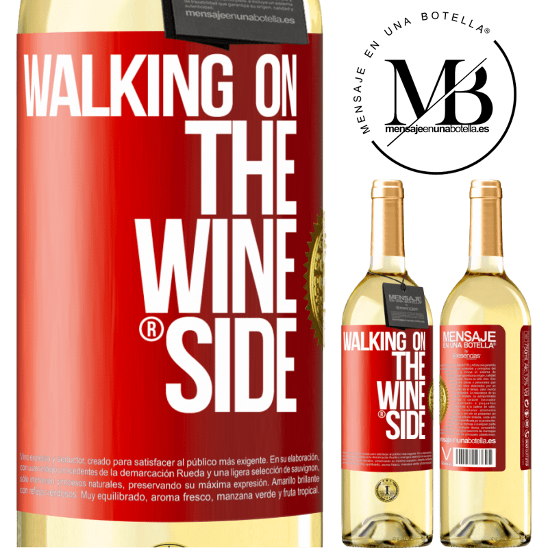 29,95 € Бесплатная доставка | Белое вино Издание WHITE Walking on the Wine Side® Красная метка. Настраиваемая этикетка Молодое вино Урожай 2024 Verdejo