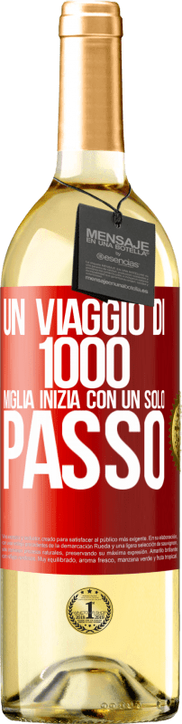 29,95 € | Vino bianco Edizione WHITE Un viaggio di mille miglia inizia con un solo passo Etichetta Rossa. Etichetta personalizzabile Vino giovane Raccogliere 2024 Verdejo