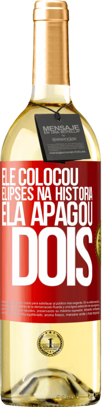 29,95 € | Vinho branco Edição WHITE ele colocou elipses na história, ela apagou dois Etiqueta Vermelha. Etiqueta personalizável Vinho jovem Colheita 2024 Verdejo