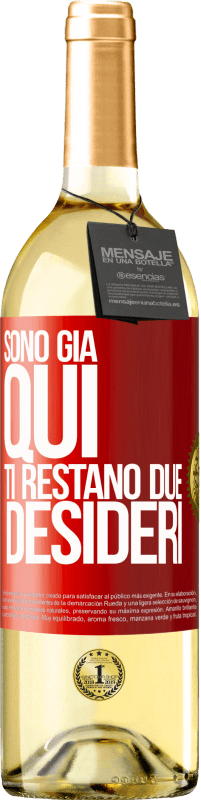 29,95 € Spedizione Gratuita | Vino bianco Edizione WHITE Sono già qui. Ti restano due desideri Etichetta Rossa. Etichetta personalizzabile Vino giovane Raccogliere 2024 Verdejo