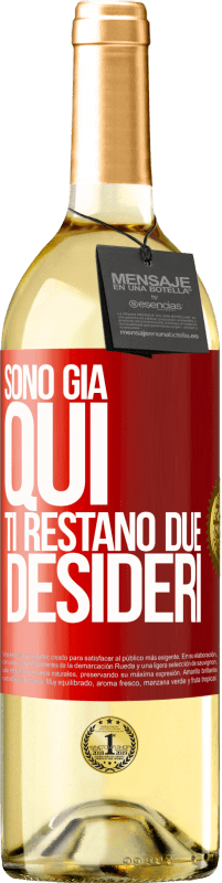 29,95 € Spedizione Gratuita | Vino bianco Edizione WHITE Sono già qui. Ti restano due desideri Etichetta Rossa. Etichetta personalizzabile Vino giovane Raccogliere 2025 Verdejo
