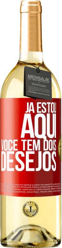 29,95 € | Vinho branco Edição WHITE Já estou aqui. Você tem dois desejos Etiqueta Vermelha. Etiqueta personalizável Vinho jovem Colheita 2024 Verdejo