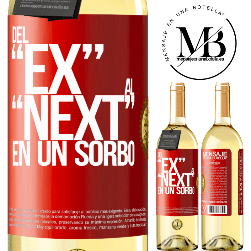 29,95 € Envoi gratuit | Vin blanc Édition WHITE Del EX al NEXT en un sorbo Étiquette Rouge. Étiquette personnalisable Vin jeune Récolte 2022 Verdejo