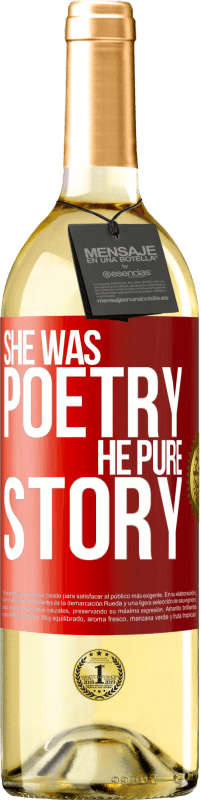 29,95 € | White Wine WHITE Edition She was poetry, he pure story Red Label. Customizable label Young wine Harvest 2024 Verdejo