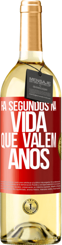 29,95 € | Vinho branco Edição WHITE Há segundos na vida que valem anos Etiqueta Vermelha. Etiqueta personalizável Vinho jovem Colheita 2024 Verdejo