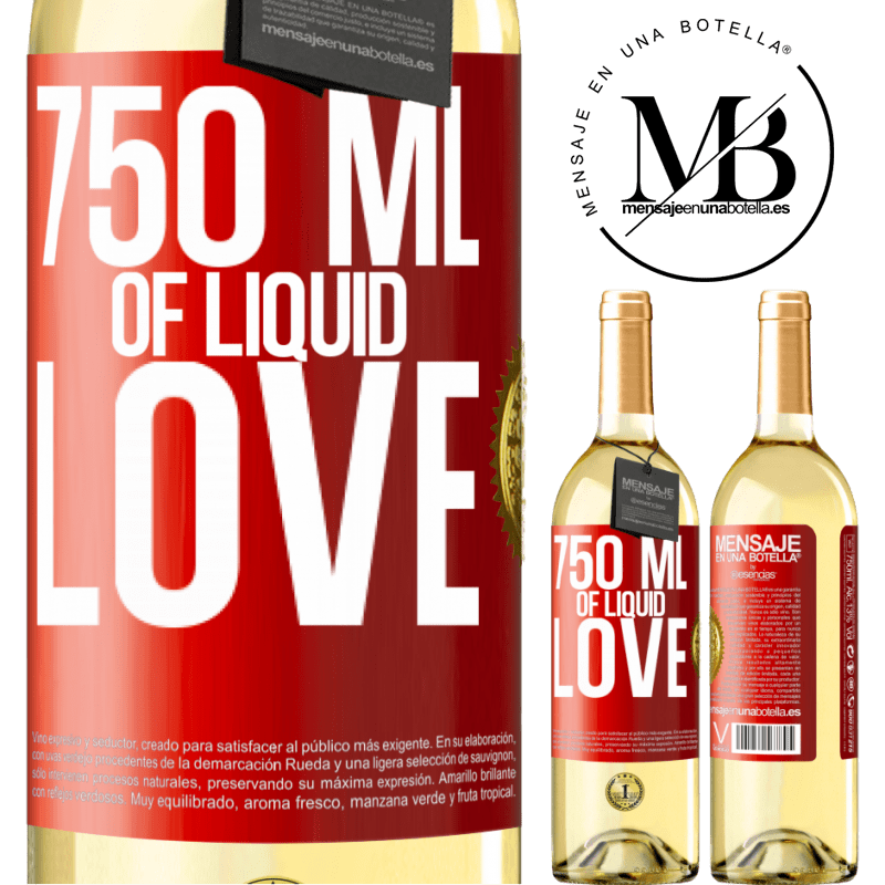 29,95 € Free Shipping | White Wine WHITE Edition 750 ml of liquid love Red Label. Customizable label Young wine Harvest 2024 Verdejo