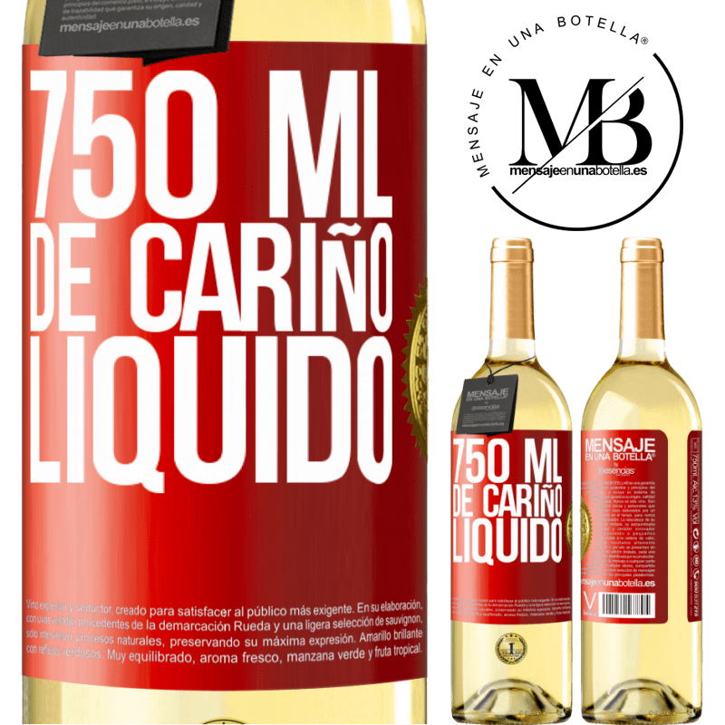 29,95 € Envoi gratuit | Vin blanc Édition WHITE 750 ml d'amour liquide Étiquette Rouge. Étiquette personnalisable Vin jeune Récolte 2022 Verdejo