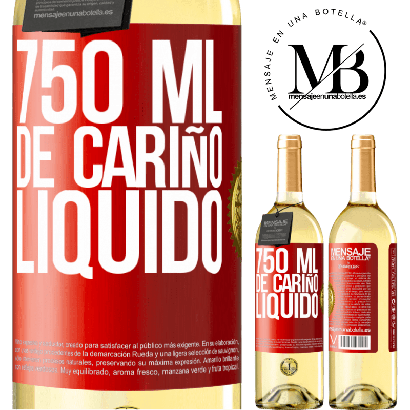 29,95 € Envío gratis | Vino Blanco Edición WHITE 750 ml. de cariño líquido Etiqueta Roja. Etiqueta personalizable Vino joven Cosecha 2025 Verdejo