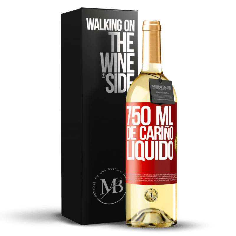 29,95 € Envío gratis | Vino Blanco Edición WHITE 750 ml. de cariño líquido Etiqueta Roja. Etiqueta personalizable Vino joven Cosecha 2024 Verdejo