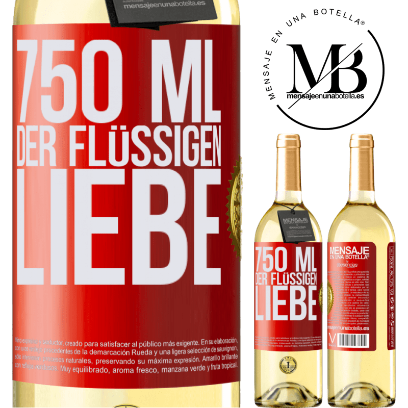29,95 € Kostenloser Versand | Weißwein WHITE Ausgabe 750 ml flüssiger Liebe Rote Markierung. Anpassbares Etikett Junger Wein Ernte 2023 Verdejo