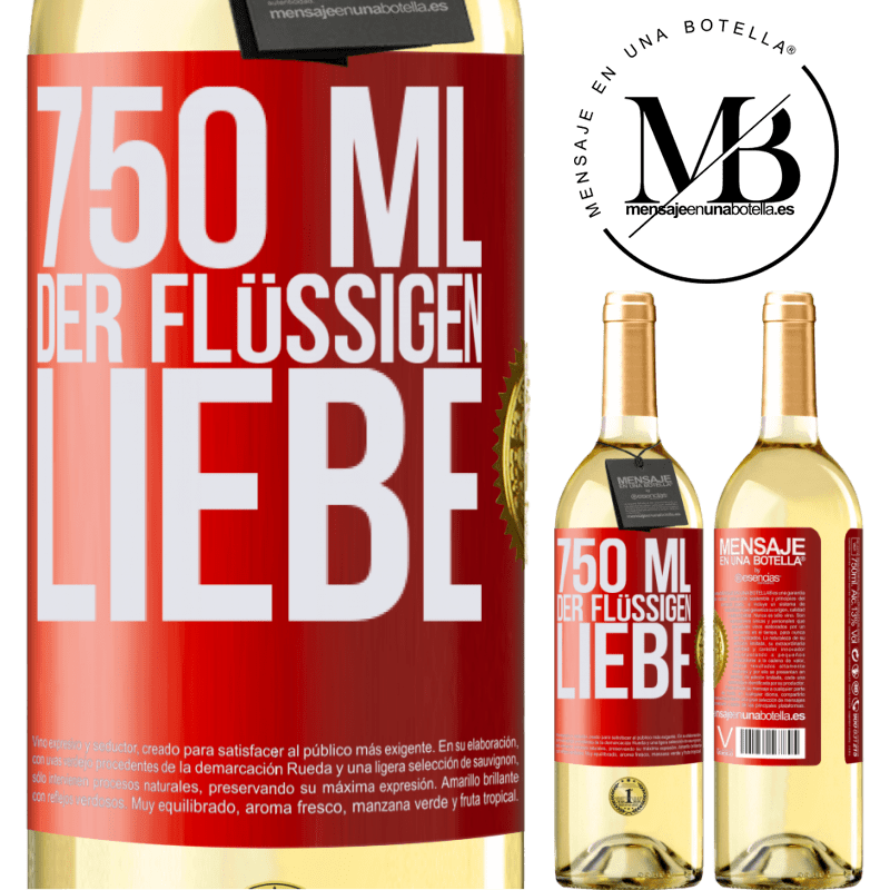 29,95 € Kostenloser Versand | Weißwein WHITE Ausgabe 750 ml flüssiger Liebe Rote Markierung. Anpassbares Etikett Junger Wein Ernte 2024 Verdejo