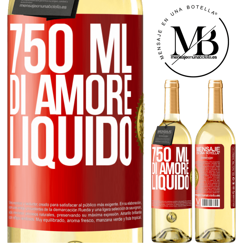 29,95 € Spedizione Gratuita | Vino bianco Edizione WHITE 750 ml di amore liquido Etichetta Rossa. Etichetta personalizzabile Vino giovane Raccogliere 2024 Verdejo