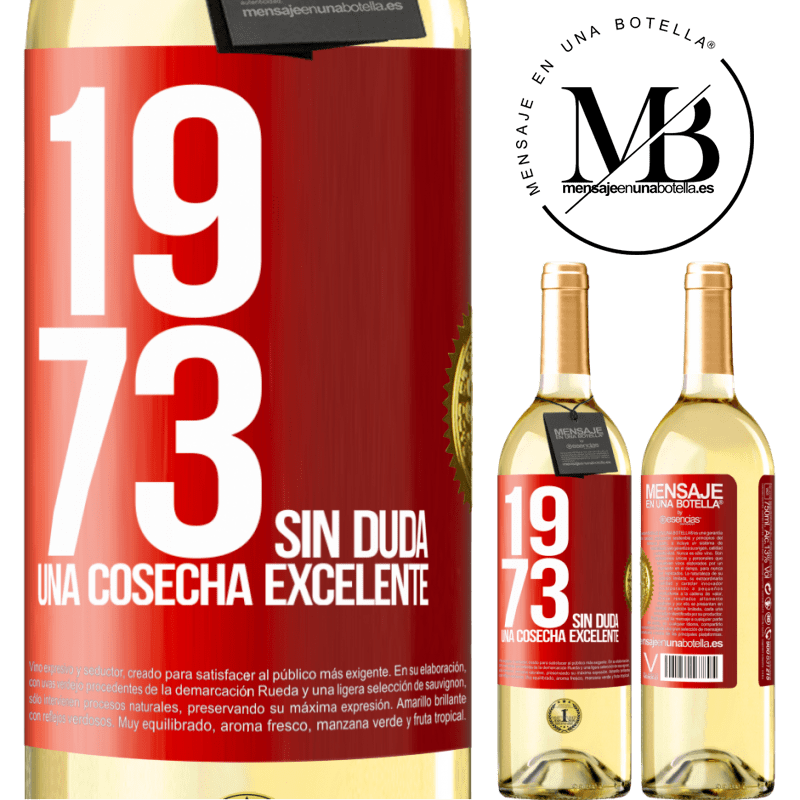 29,95 € Envoi gratuit | Vin blanc Édition WHITE 1973. Sans aucun doute, une excellente récolte Étiquette Rouge. Étiquette personnalisable Vin jeune Récolte 2022 Verdejo