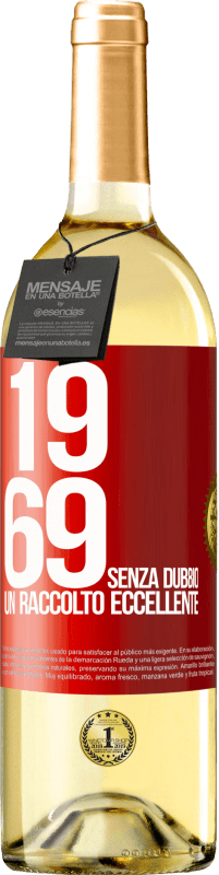 29,95 € | Vino bianco Edizione WHITE 1969. Senza dubbio, un raccolto eccellente Etichetta Rossa. Etichetta personalizzabile Vino giovane Raccogliere 2023 Verdejo