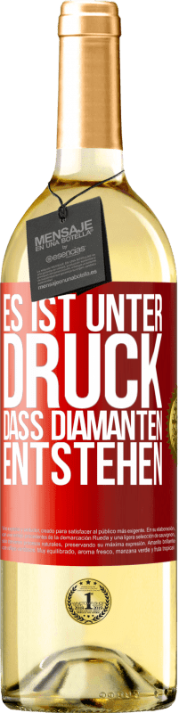 29,95 € | Weißwein WHITE Ausgabe Es ist unter Druck, dass Diamanten entstehen Rote Markierung. Anpassbares Etikett Junger Wein Ernte 2024 Verdejo