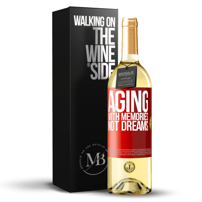 29,95 € Free Shipping | White Wine WHITE Edition Aging with memories, not dreams Red Label. Customizable label Young wine Harvest 2023 Verdejo