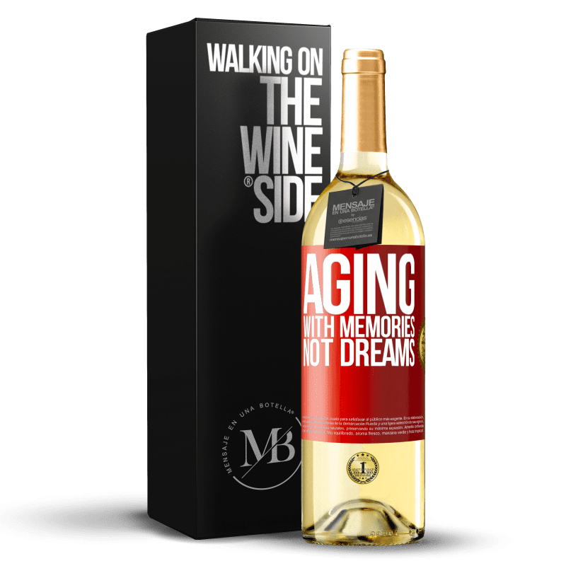 29,95 € Free Shipping | White Wine WHITE Edition Aging with memories, not dreams Red Label. Customizable label Young wine Harvest 2024 Verdejo