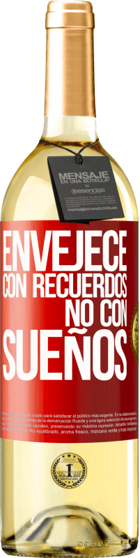 29,95 € | Vino Blanco Edición WHITE Envejece con recuerdos, no con sueños Etiqueta Roja. Etiqueta personalizable Vino joven Cosecha 2024 Verdejo