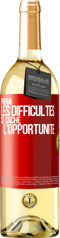 29,95 € Envoi gratuit | Vin blanc Édition WHITE Parmi les difficultés, se cache l'opportunité Étiquette Rouge. Étiquette personnalisable Vin jeune Récolte 2025 Verdejo