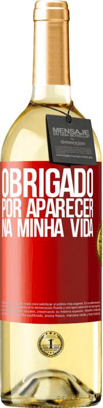 29,95 € Envio grátis | Vinho branco Edição WHITE Obrigado por aparecer na minha vida Etiqueta Vermelha. Etiqueta personalizável Vinho jovem Colheita 2024 Verdejo