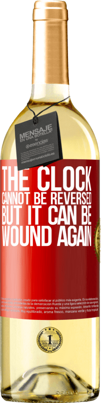 29,95 € | 白ワイン WHITEエディション 時計を逆にすることはできませんが、再び巻くことができます 赤いタグ. カスタマイズ可能なラベル 若いワイン 収穫 2023 Verdejo