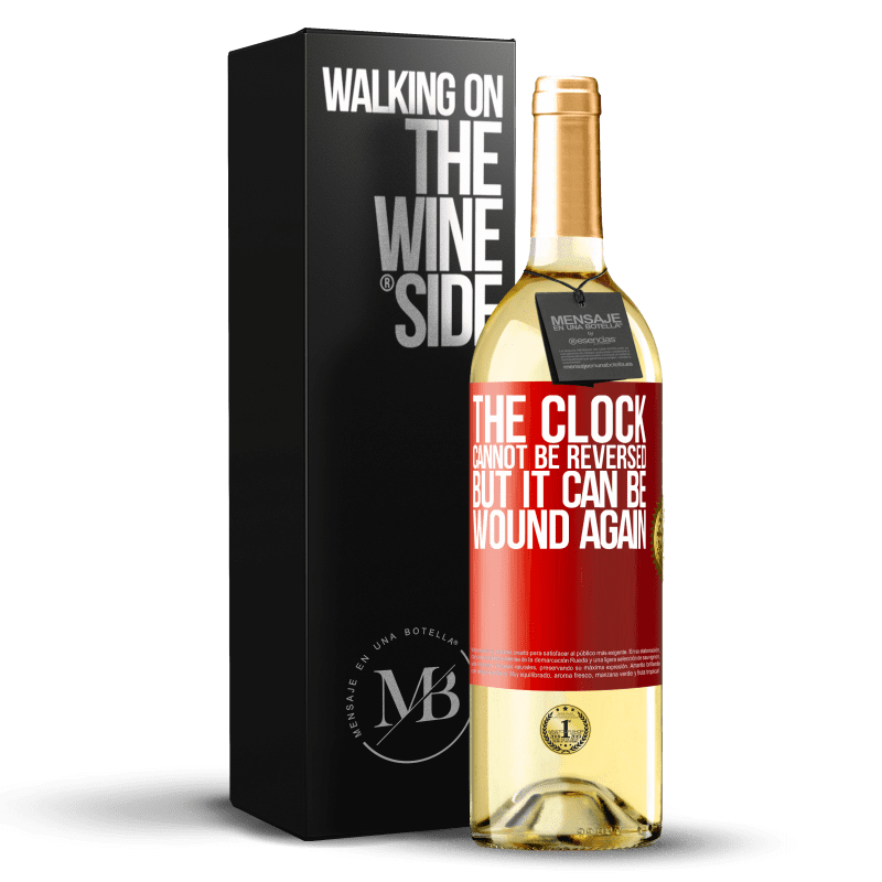 29,95 € Free Shipping | White Wine WHITE Edition The clock cannot be reversed, but it can be wound again Red Label. Customizable label Young wine Harvest 2025 Verdejo