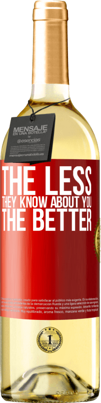 29,95 € | White Wine WHITE Edition The less they know about you, the better Red Label. Customizable label Young wine Harvest 2024 Verdejo