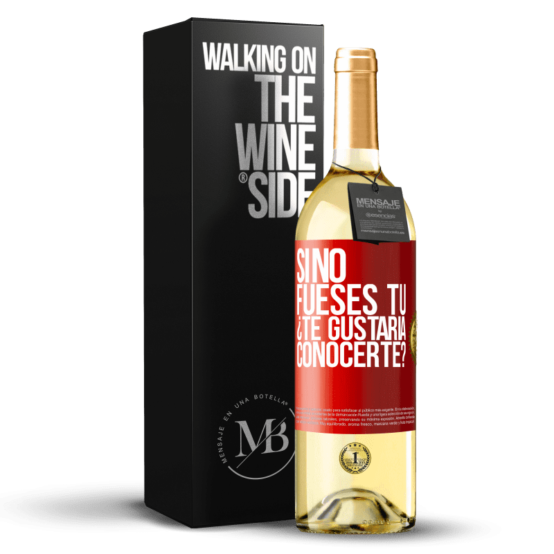 29,95 € Envío gratis | Vino Blanco Edición WHITE Si no fueses tú, ¿Te gustaría conocerte? Etiqueta Roja. Etiqueta personalizable Vino joven Cosecha 2024 Verdejo